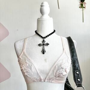 Vintage Wacoal Pink Lace Bra Sz 36 Made in USA Elegant Lingerie Coquette‎ Girly